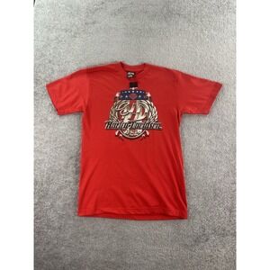 NWT Harley Davidson Shirt Men Medium Red USA Emblem Motorcycle Roxbury NJ 2004